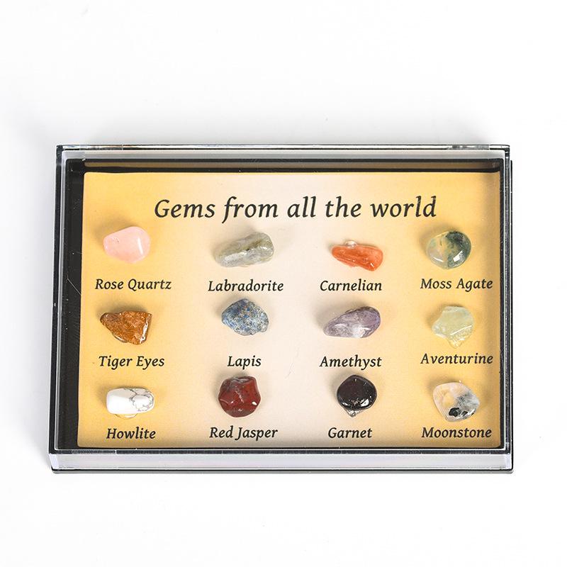 Mini Crystal Gemstone Collection: 16/25 Types for Geological Education (Amethyst Included)
