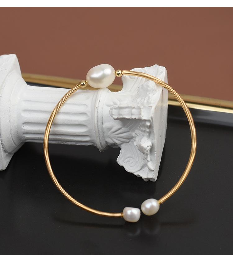 Natural Freshwater Pearl Baroque Bracelet: Women's Handmade Gold Wire-Wrapped Jewelry