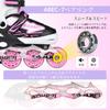 SOHAPI Inline Skates for Kids - Roller Skates with 4 Size Adjustments, Fully Illuminated Wheels, Beginner-Friendly, Rose Pink, Size S, with Storage Ba