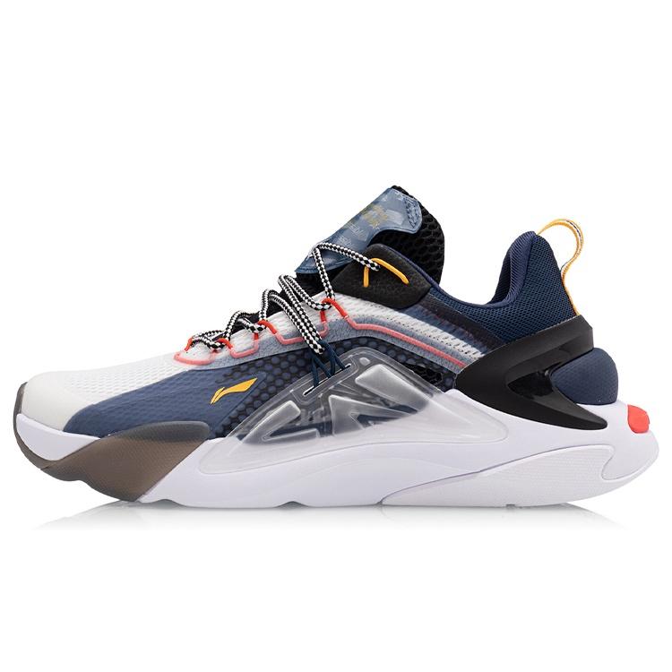 Li-Ning XinHuo Sport Leisure  White Blue  Men s AGLQ059-5 EU 44⅓