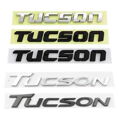 AAXD1 3d ABS Chroom Zwart Logo Tucson Embleem Letters Naambord Decal Kofferbak Badge Voor Tucson Sticker Accessoire Car Sticker Emblem