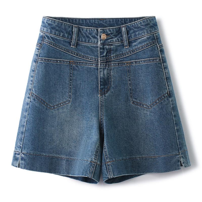 

2025 Summer Women s Slim High-Waisted A-Line Denim Shorts 28 [Recommended for 105-115 lbs]