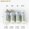 HOMZY 7-15W E27 LED Lamp E14 LED SMD5730 220V Corn Light Bulbs 24 36 56 72 LEDs Lamparas LED Chandelie for Home Decor Ampoule Led Light