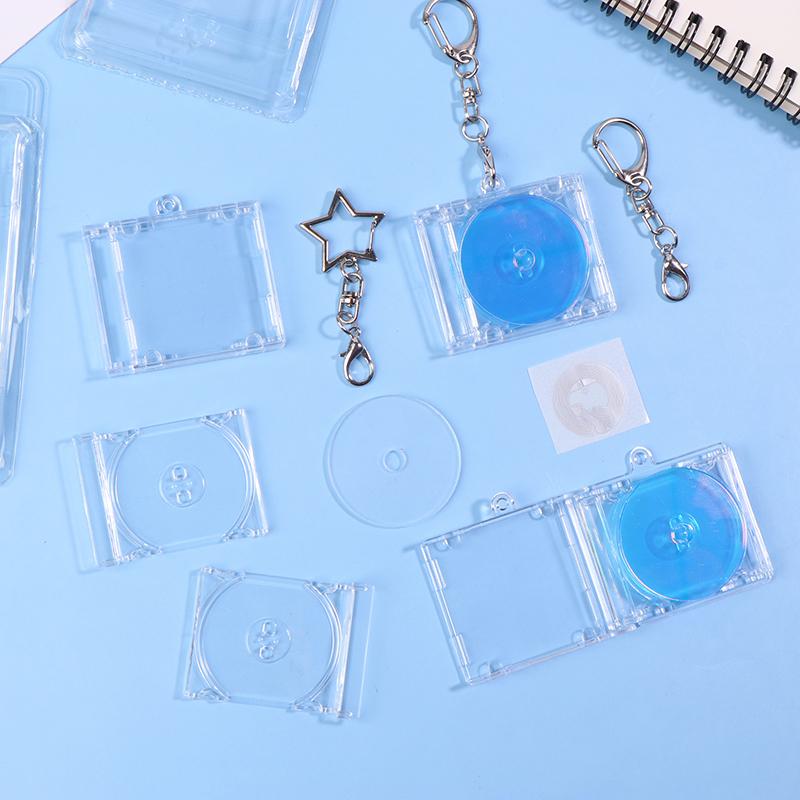 1Set Mini Nfc Functional Cd Disc Case Key Chain Peripheral Commemorative Album Key Holder For Diy Backpack Pendant