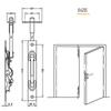 304 Stainless Steel Hidden Bolt Security  Built-in Latch Lock Embedded latch,Fire Emergency Door Escape Door Lock