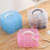 18 Grids Plastic Adjustable Storage Case Box  3 Layer Beads Jewelry Container