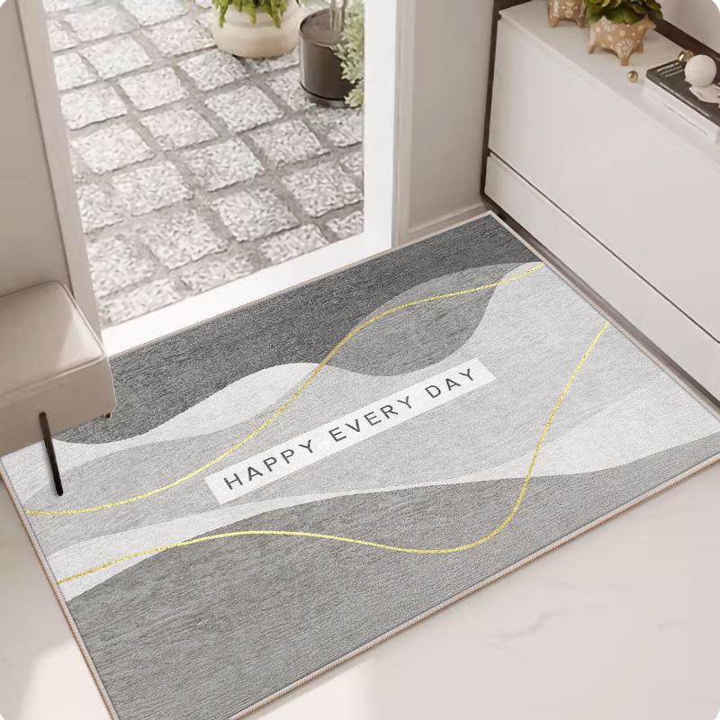 Modern Crystal Velvet Non-Slip Door Mat for Bathroom & Bedroom