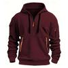 Unisex Trendy V-neck Zipper Fleece Hoodie - 220g Thickened Warm Autumn/Winter 2024 Collection