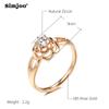 SIMJOO Damen-Ring aus Roségold, Zirkonium-Rosenring, modisches Glamour-Armband