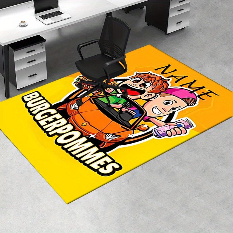 Burger, Pommes, Drive Office Carpet Soft Polyester Entrance Carpet Washable Non Slip Machine Washabl