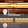 Solderless 2p LED Strip Connector - Transparent Crystal Buckle for 8mm/10mm, No Dark Areas