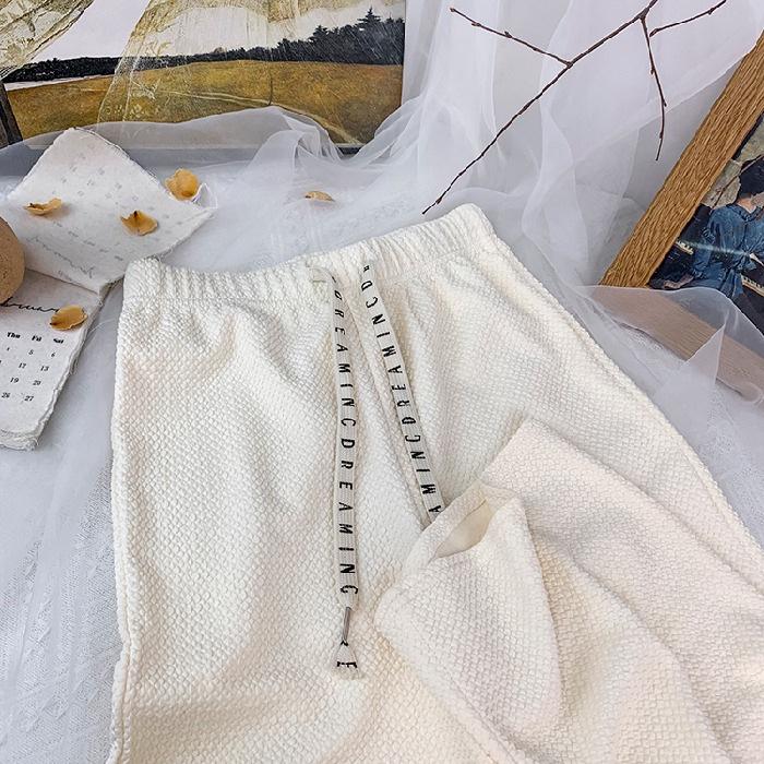 

Кюлоты с завышенной талией, клетчатые, с пышными рукавами - Женские, стройнящие, прямого кроя, длиной до пола, летние брюки 3XL (150-165 Jin)