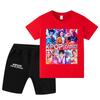 WA1230 Kids Boys Girls Kpop Rumi Zoey Mira Sajaboys Print Short Sleeves T-shirt Shorts Pants Sets