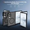 Hülle + 2 Gehärtete Gläser für Samsung Galaxy Z Fold 8, mit Magnetischem Kreis - Transluzent Schwarz