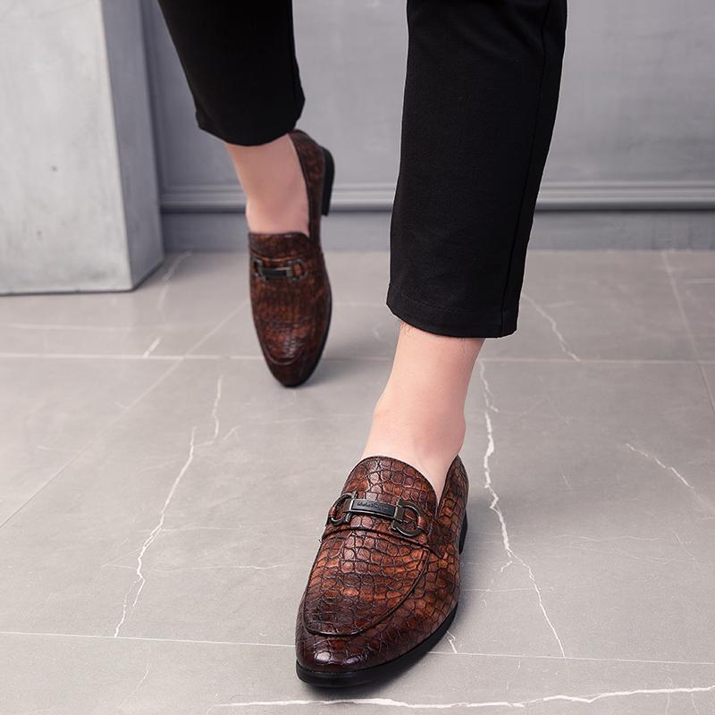 Mens Shoes Leather Classic Men Casual Shoes Luxury Brand 2024 Mens All-match Loafers Moccasins Breathable Slip On Driving Shoes