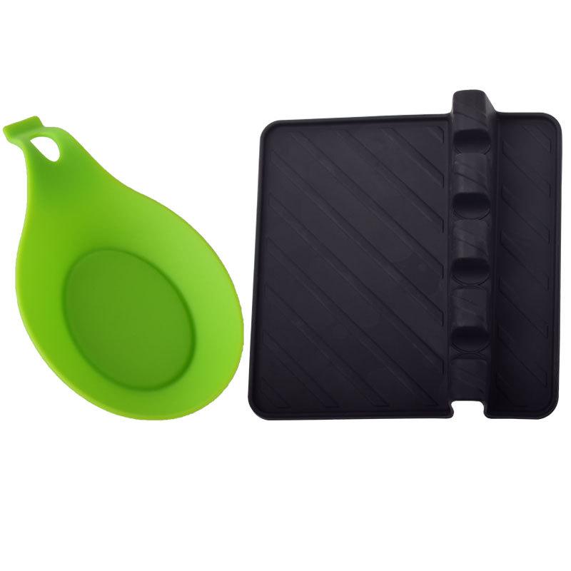 Tianlin Silicone Spoon Rest & Tableware Mat – Heat-Resistant Rack & Storage Organizer