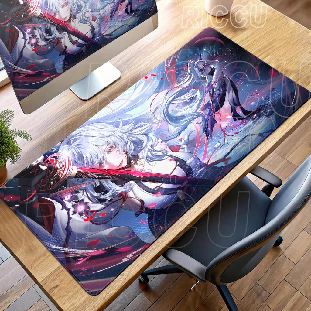 Gaming Neverness To Everness Anime Girl NTE Zankou Mouse Pad Computer Keyboard Protection Mats Anti-slip Rubber Stitched Edge XL