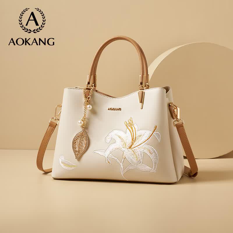 Aokang Chic Chinese Style Embroidered Crossbody Handbag