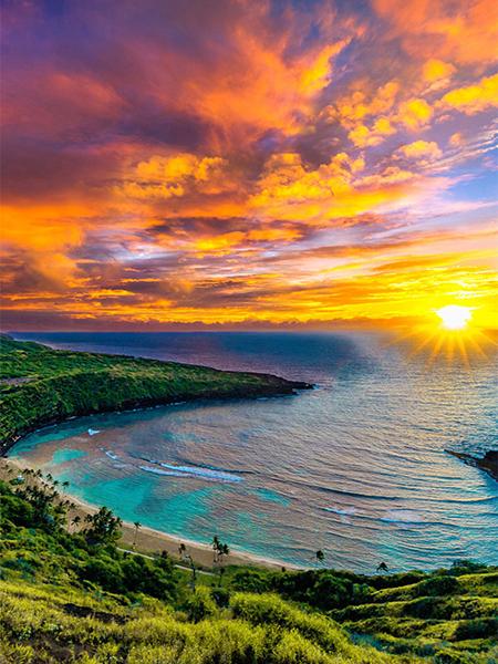 5D Diamond Painting Sunset Love Beach DIY Round Full Diamond Embroidery Kit Landscape Home Decoration Crafts
