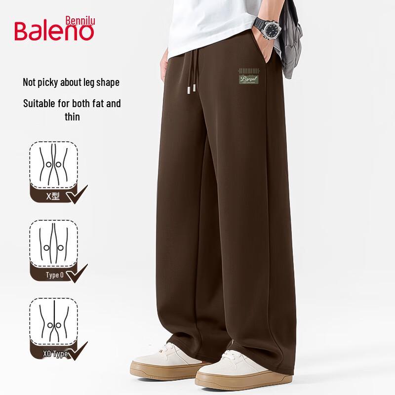 Baleno Men's Heavyweight Wide-Leg Casual Pants