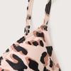 Women Leopard  Print High Waist Two Pieces Bikini Swimwear Swimsuit Beachwear