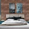 Retro color wallpaper 3D self-adhesive 35X38.5cm living room wall decoration wall sticker