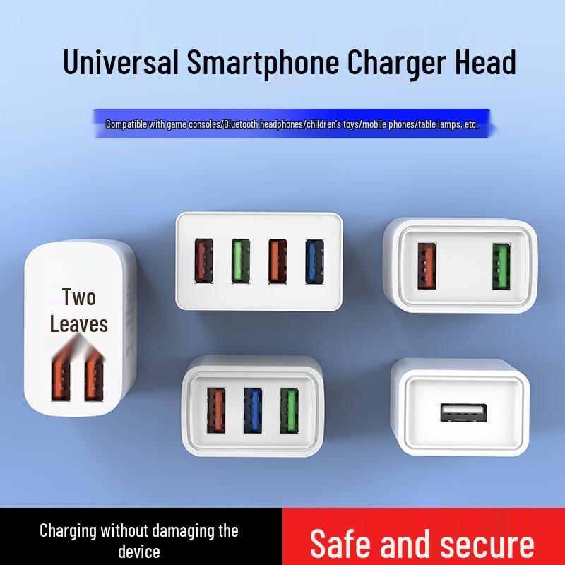 Universal Fast Charging Multi-Port USB Charger for Android, Huawei, Xiaomi, Vivo, and OPPO Devices