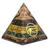 Dhan YOG Geldmagneet Pyriet Piramide – Origineel Pyriet, Citrien, Groen Jaspis & Tijgeroog – Vastu Welvaart Kristal