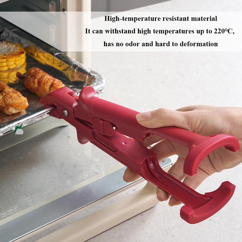 Two-in-one Anti-scald Dish Holder with Anti-slip Handle, Can Hold Dishes, Steamers and Plates, Suitable for Microwave Ovens, Ove