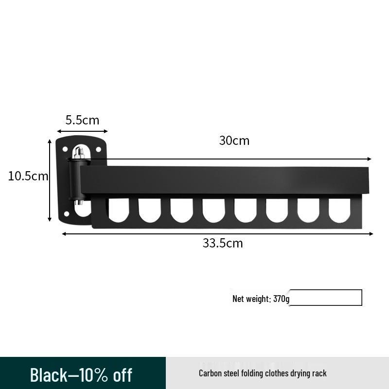 

No-Drill Folding Clothes Rack: Indoor/Outdoor Punch-Free Drying Hanger