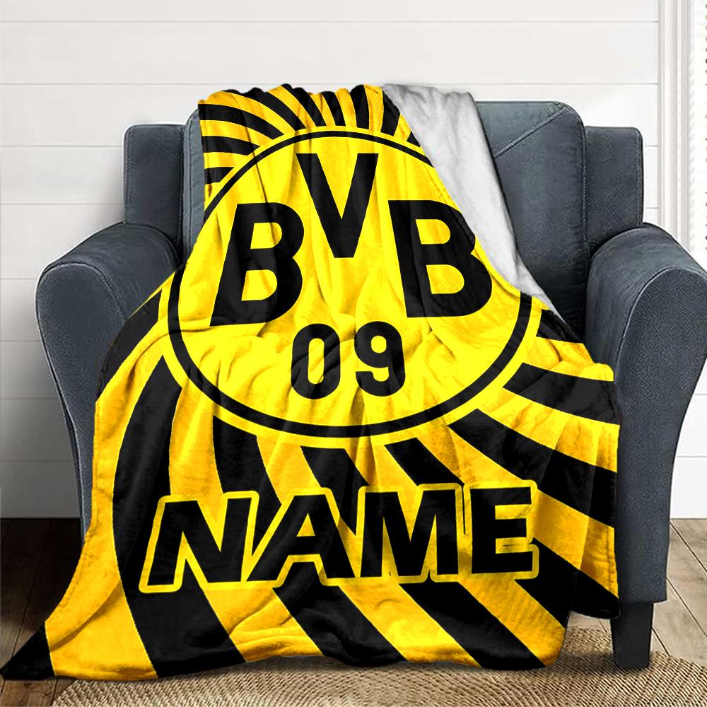 Custom Name Real Madrid Crest blanket for Couch & Bed, Plush Cozy Fuzzy Blanket Super Soft & Warm Blankets for Fall and Winter. 0908264