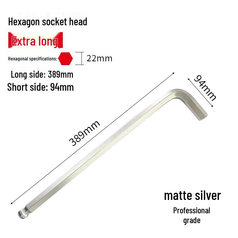 S2 Extended Ball Head Hex Key Wrench, High Strength Hardened 5mm/4mm Hexagonal Tool