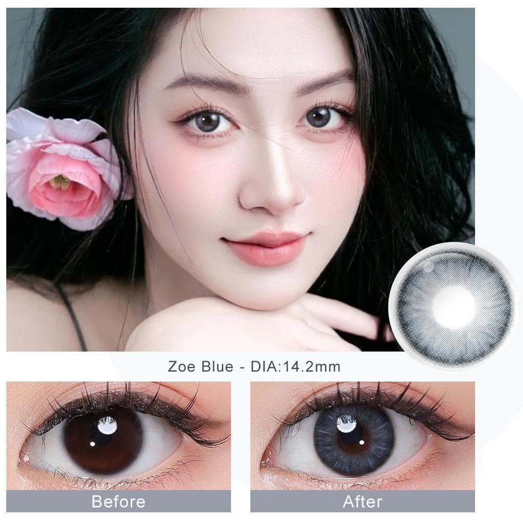 Colored Contact Lense Magister 14.2mm-14.5mm Brown/Gray Natural Contact Lenses 1 Pair Fashion Lenses