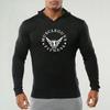 Muscleguys Spring and Autumn New Youth Black Hoodie T-shirts Daily Casual Tops Fitness Bodybuilder Training Clothes