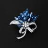 Fiber Orchid Brooch, High-end Female Exquisite Luxury Temperament, Blue Brooch Niche Design, Coat Pin with Accessories