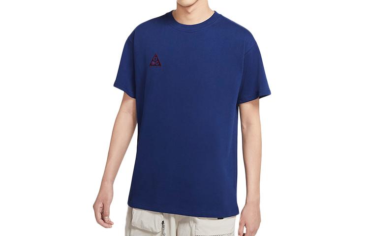 Nike ACG T Shirt Men s Old Blue/Deep Beetroot Red BQ7343-492 S