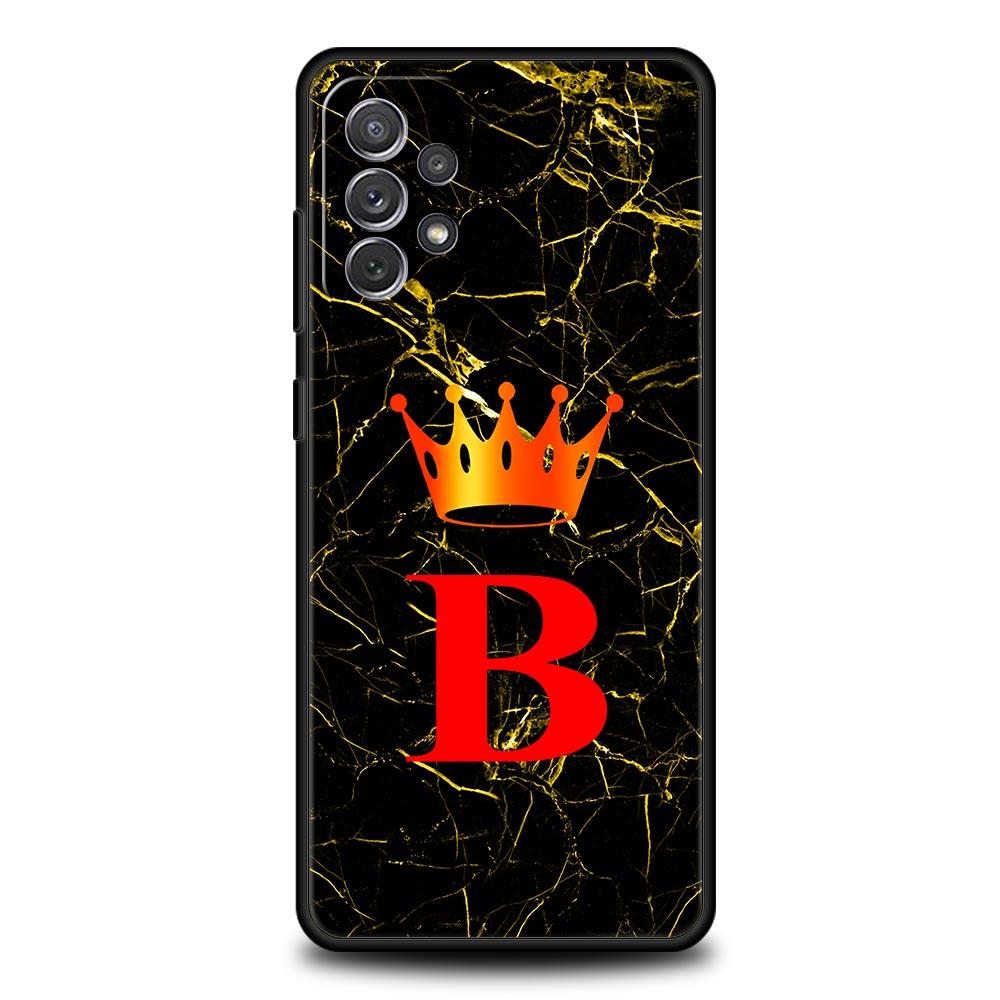 Marble Letter Phone Case For Samsung Galaxy A17 A07 A55 A35 A25 A15 A05 A33 5G A31 A23 A21s A13 A41 A73 A53 A51 A71 A03 S10Cover