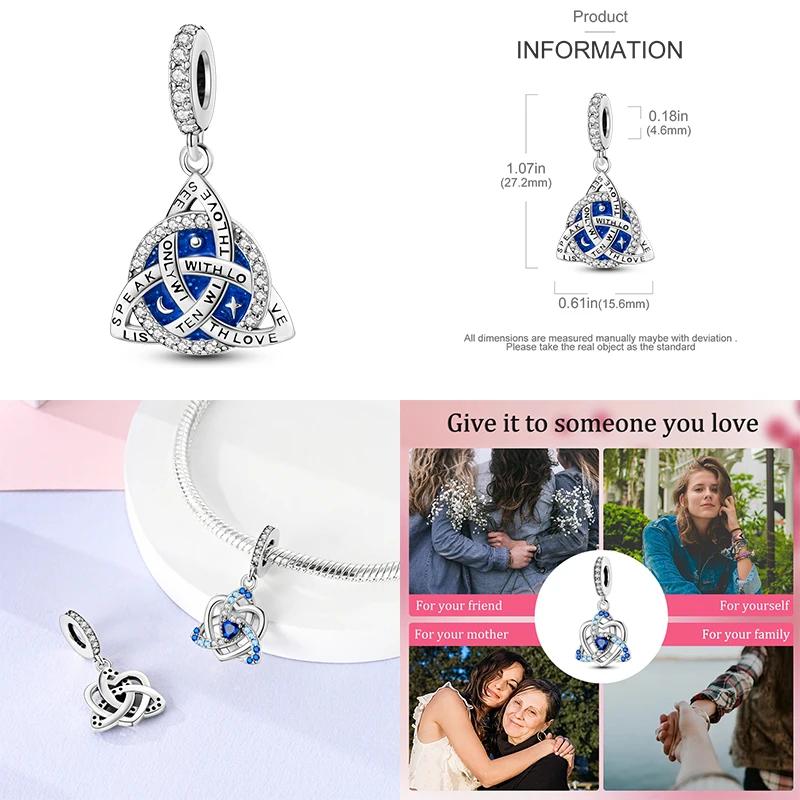 925 Silver Color Evil Eye Charm Demon Eye Bead For Original Bracelet&Bangle DIY Making Fashion Jewelry Gift