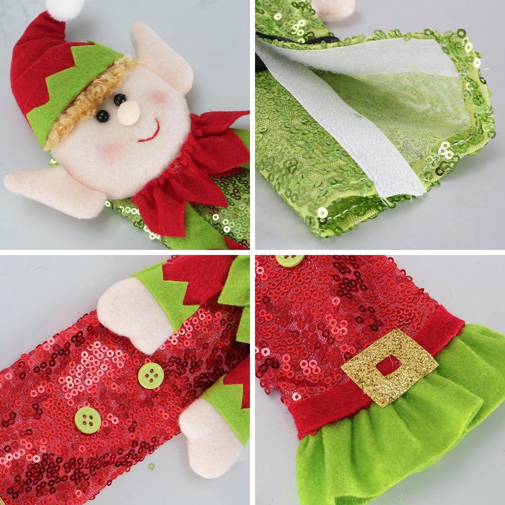 Christmas Microwave Oven Door Handle Cover Dishwasher Door Handle Cover  Xmas Party Decoration