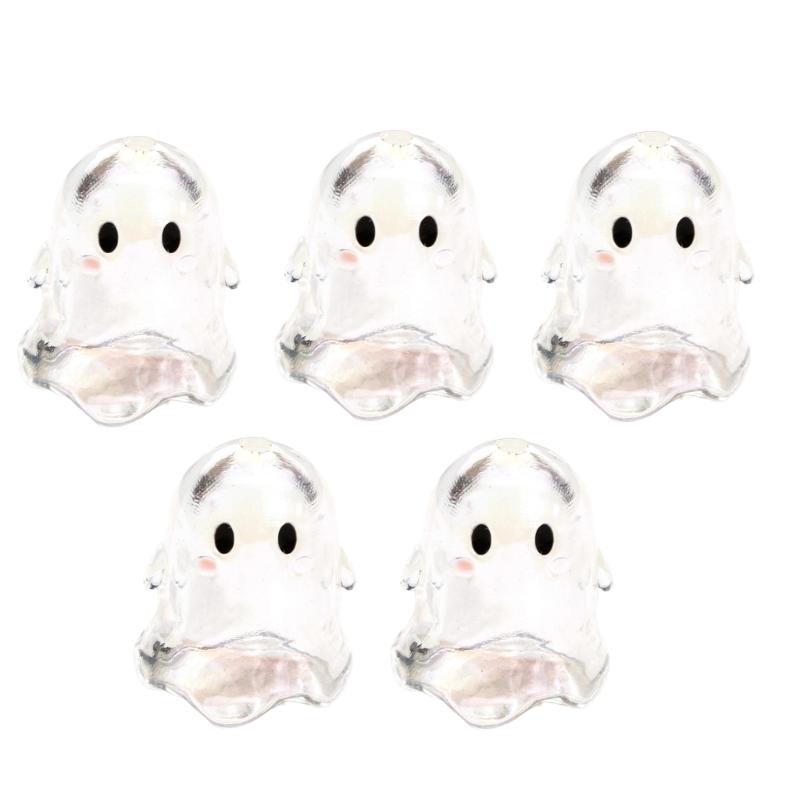 5 Pack Acrylic Specter Shape Beads Clear Handmade Beads Bracelet Craft Finding for Jewelry Making Crafting and Decorations