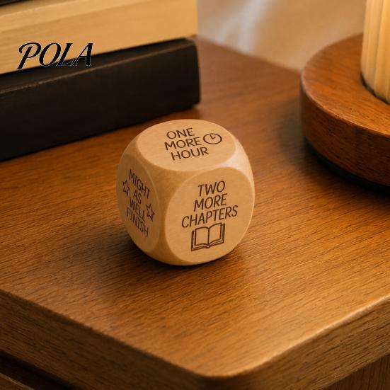Natural Wood Dice 1/2Pcs Wooden Reading Decision Dice, 6-Sided Decision-Making for Burr-free Bookworms, Theme Decider Gift Lovers