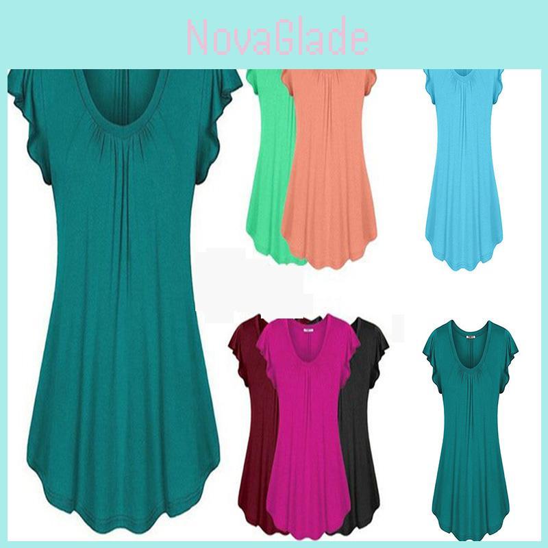 Casual Womens Summer Dress With Pleated Skirt And Ruffle Sleeves For Spring Fashion
