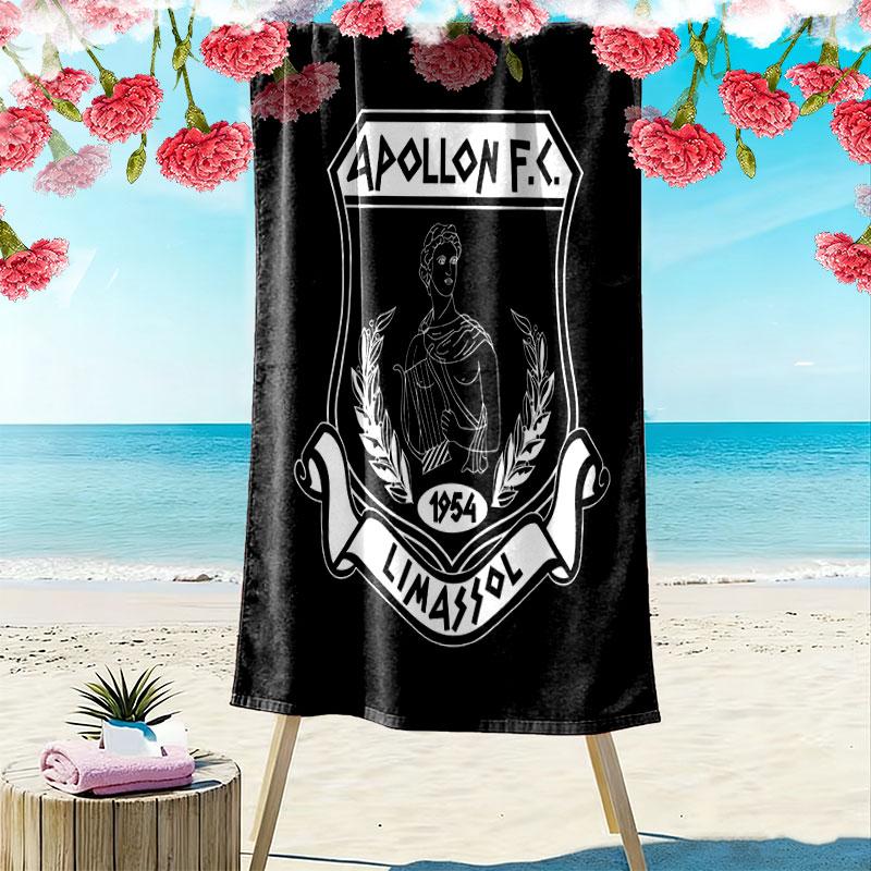 Apollon Limassol FC Print Beach Towel, Large Soft Quick Dry Towel for Beach Camping Swimming