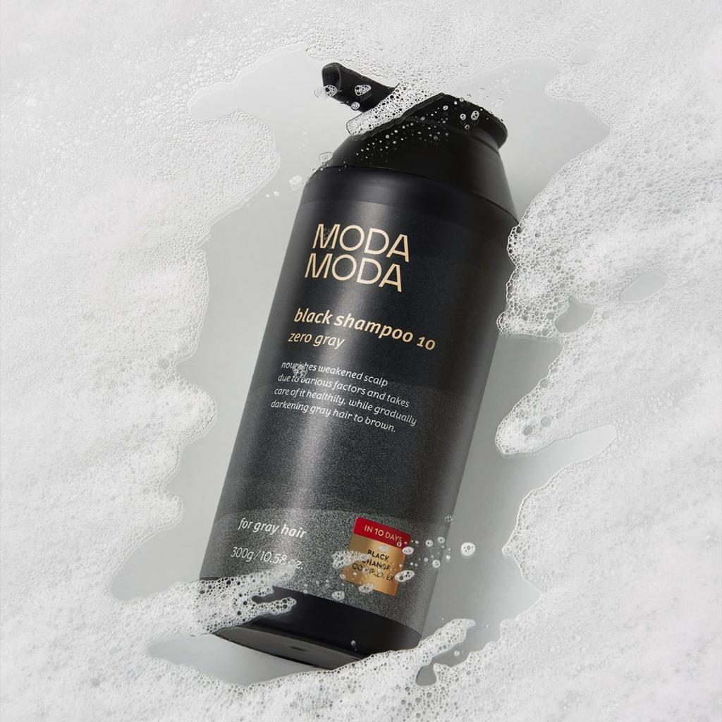 Zero Gray Schwarz 10 Grauhaarpflege 3. Generation Shampoo 300g 2 Flaschen