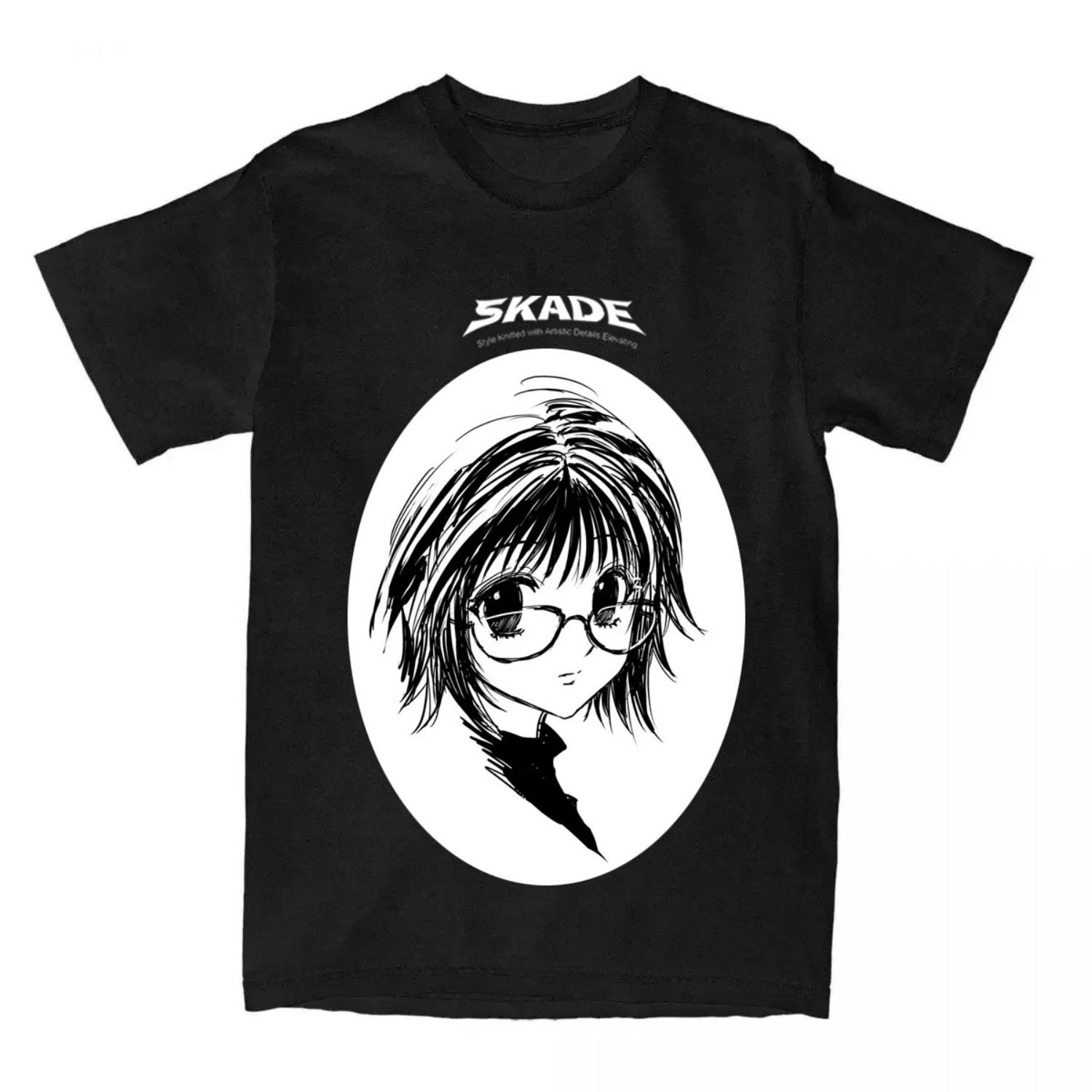 

2025 Summer Hot Sale Loose Short-sleeved T-shirt Casual Luxury Brand Skade Trend T-shirt for and Graphic Harajuku Tops(6) S чёрный