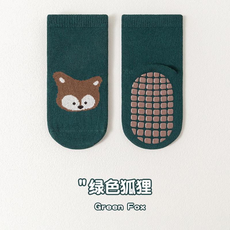 6/1 Pairs of Floor Socks Newborn Dispensing Non-Slip Indoor Soft Bottom All Year Round Cartoon Loose Mouth Boys and Girls Socks