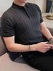 Men'S Polo Shirt Short-Sleeved Business Light Ripe Thin Trendy High-End Slim-Fitting Half-Sleeved Lapel Knitted Men'S T-Shirt