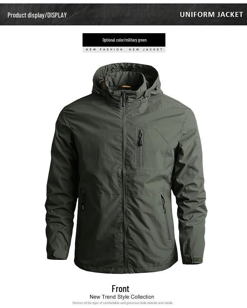 Men's Lightweight Windproof & Waterproof Jacket - Spring/Autumn Casual Breathable Windbreaker