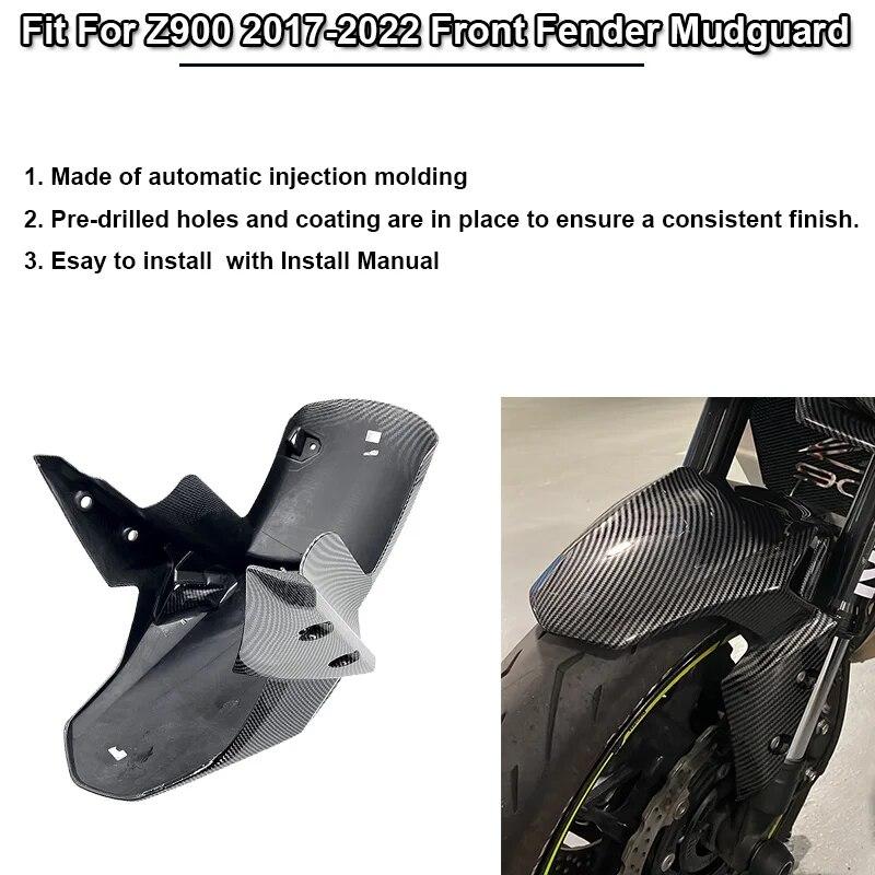 Fit For KAWASAKI Z900 Z 900 2017 2018    2022 Motorcycle Front Mudguard Fender Wheel Covers Splash Guards Protector