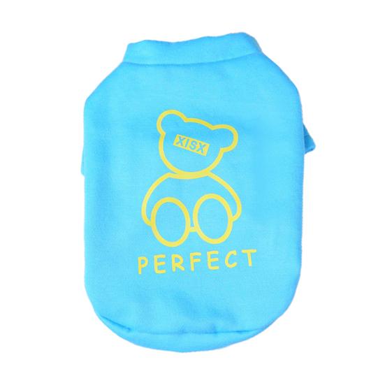 Pet T-shirt Comfortable Printing Soft Washable Durable Keep Warm Polyester Little Bear Appearance Pet